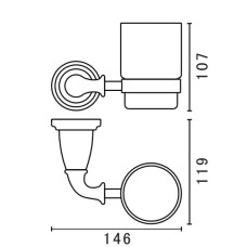 Стакан Art&Max Bianchi AM-E-2602-BR