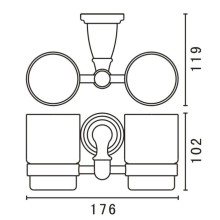 Стакан двойной Art&Max Bianchi AM-E-2602-D-DO