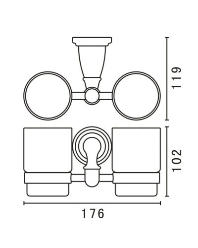 Стакан двойной Art&Max Bianchi AM-E-2602-D-DO
