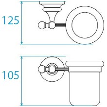 Стакан для зубных щеток Cezares Olimp OLIMP-TUM-02-M Бронза