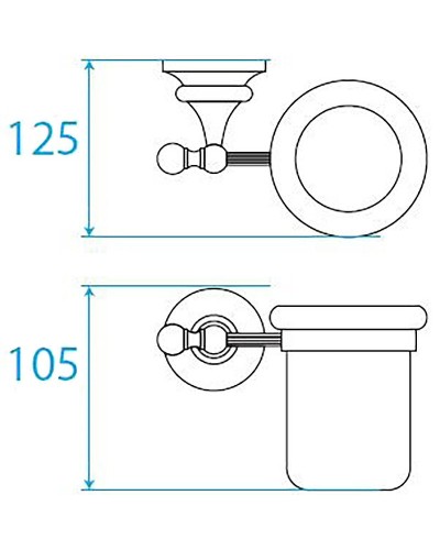 Стакан для зубных щеток Cezares Olimp OLIMP-TUM-02-M Бронза