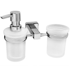 Дозатор для жидкого мыла WasserKRAFT Lippe K-6589 со стаканом для зубных щеток Хром