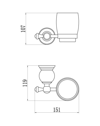 Стакан Savol 57B S-05758B