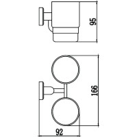 Стакан двойной Savol 95 S-009568