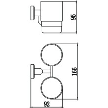 Стакан двойной Savol 95 S-009568