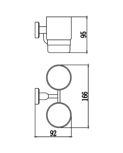 Стакан двойной Savol 95 S-009568