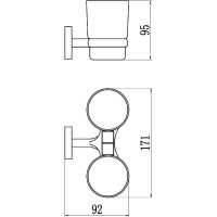 Стакан двойной Savol 87 S-008768