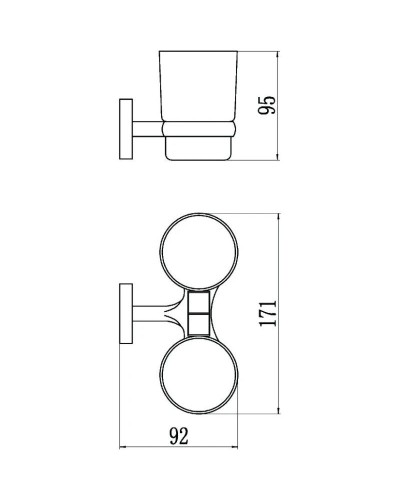 Стакан двойной Savol 87 S-008768