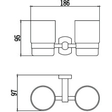 Стакан двойной Savol 99 S-009968