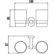 Стакан двойной Savol 99 S-009968
