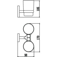 Стакан двойной Savol 70 S-007068