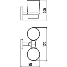 Стакан двойной Savol 70 S-007068