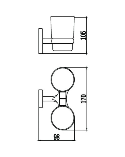 Стакан двойной Savol 70 S-007068