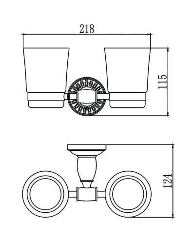 Стакан двойной Savol 66H S-006668H