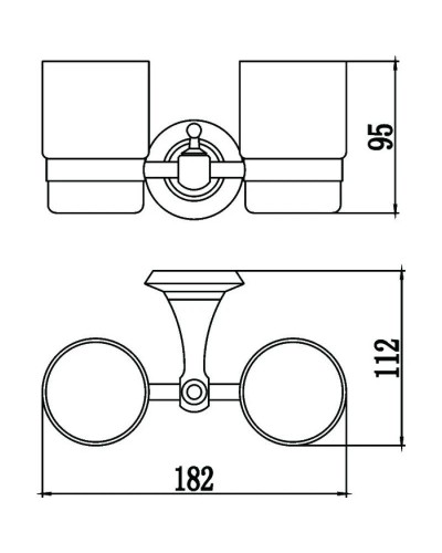 Стакан двойной Savol 69W S-06968W