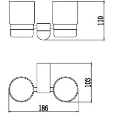 Стакан двойной Savol 73 S-007368