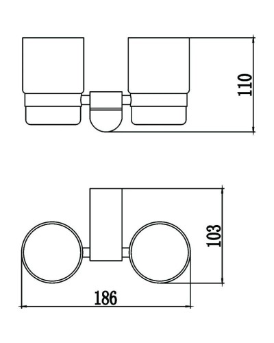 Стакан двойной Savol 73 S-007368