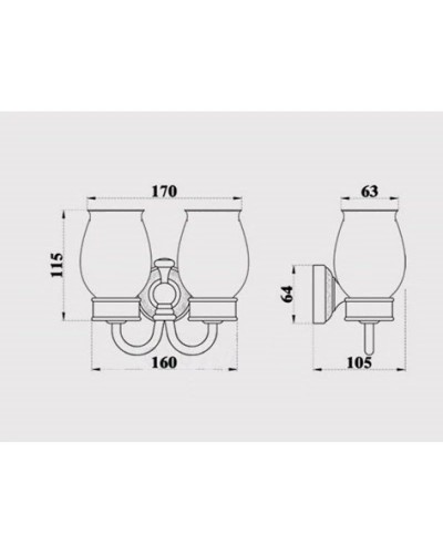 Стакан двойной Magliezza Primavera 80306-BR