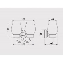 Стакан двойной Magliezza Primavera 80306-DO