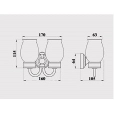 Стакан двойной Magliezza Primavera 80306-DO