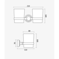 Стакан двойной Magliezza Kollana 80506-BR