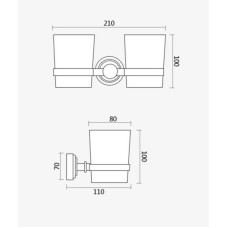 Стакан двойной Magliezza Kollana 80506-BR