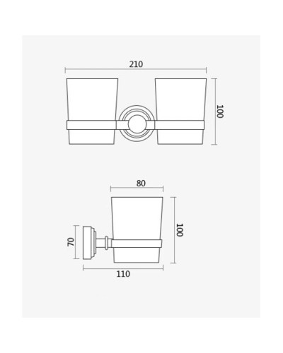 Стакан двойной Magliezza Kollana 80506-DO