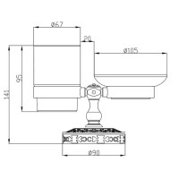 Стакан с мыльницей Zorg Antic AZR 22 BR