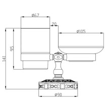 Стакан с мыльницей Zorg Antic AZR 22 BR