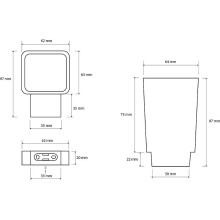 Стакан для зубных щеток Bemeta Via 135011012 Хром