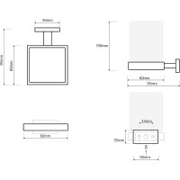 Стакан для зубных щеток Bemeta Plaza 118210019 Хром