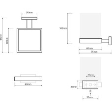 Стакан для зубных щеток Bemeta Plaza 118210019 Хром