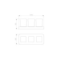 Три стакана для зубных щеток с держателем WONZON & WOGHAND, Брашированное золото (WW-8338-BG)