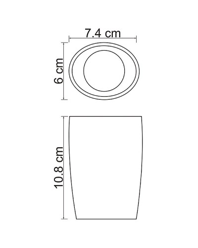 Стакан для зубных щеток WasserKRAFT Dinkel K-4628 Белый матовый