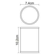 Стакан для зубных щеток WasserKRAFT Rossel K-5728 Белый