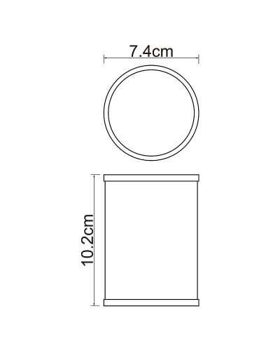 Стакан для зубных щеток WasserKRAFT Rossel K-5728 Белый