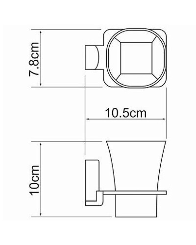 Стакан для зубных щеток WasserKRAFT Exter K-5228 Светлая бронза