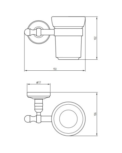 Стакан Migliore Mirella ML.MRL-M060.BT