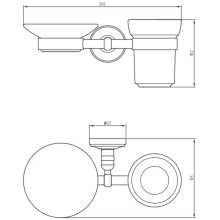 Стакан с мыльницей Migliore Mirella 27420