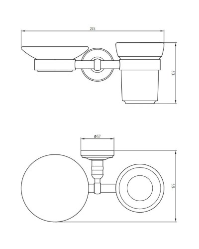 Стакан с мыльницей Migliore Mirella 27420