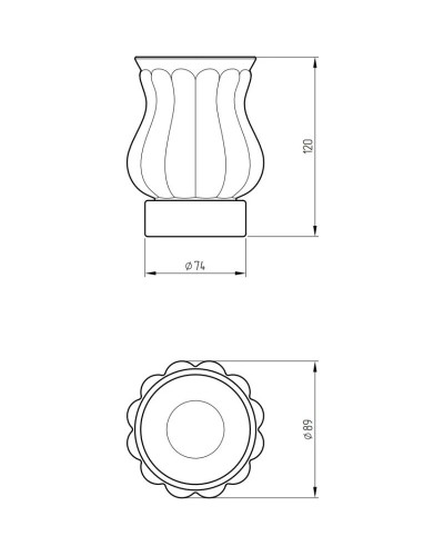 Стакан Migliore Olivia ML.OLV-60.612.BI.BR