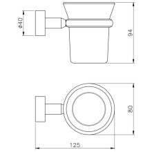 Стакан Nicolazzi Minimale 1488MCR