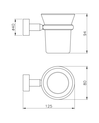 Стакан Nicolazzi Minimale 1488MCR