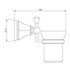 Стакан Nicolazzi Teide Chic 1488CR15C