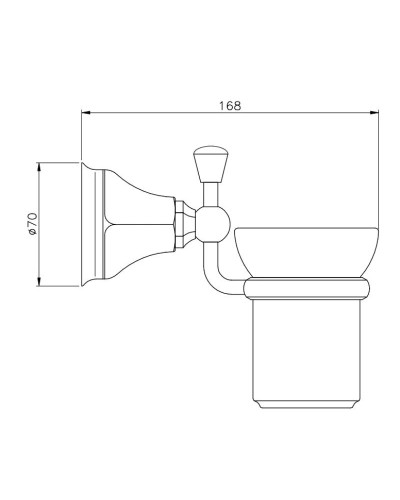 Стакан Nicolazzi Teide Chic 1488CR15C