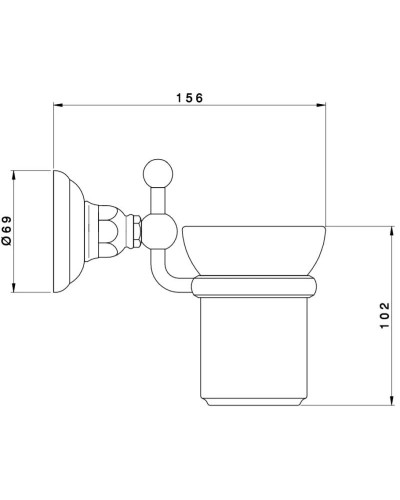 Стакан Nicolazzi Le Pietre 1488CR09