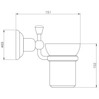 Стакан Nicolazzi Onice 1488CR09O