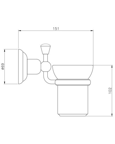 Стакан Nicolazzi Onice 1488CR09O
