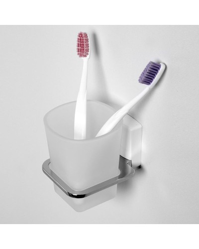 Стакан для зубных щеток WasserKRAFT Leine K-5028W Хром Белый