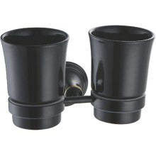 Стакан для зубных щеток Fixsen Luksor FX-71607B Черный Золото